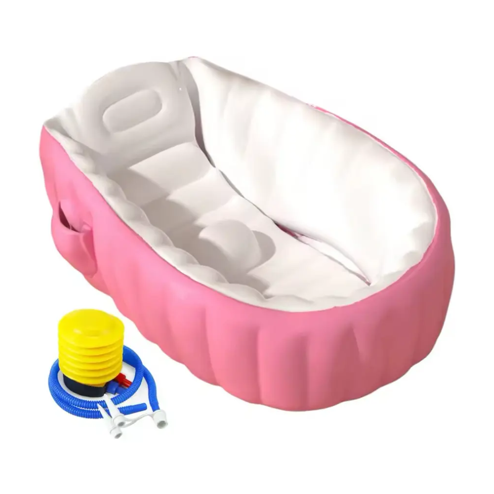 Bañera Inflable Ergonomica Portatil Para Bebes Bomba Manual
