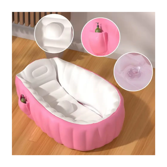 Bañera Inflable Ergonomica Portatil Para Bebes Bomba Manual