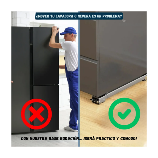 Base deslizante ajustable  con freno para mover electrodomesticos pesados