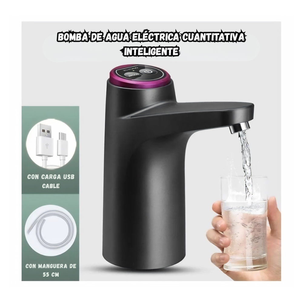 Bomba Dispensador De Agua Electrico Portatil Recargable Usb
