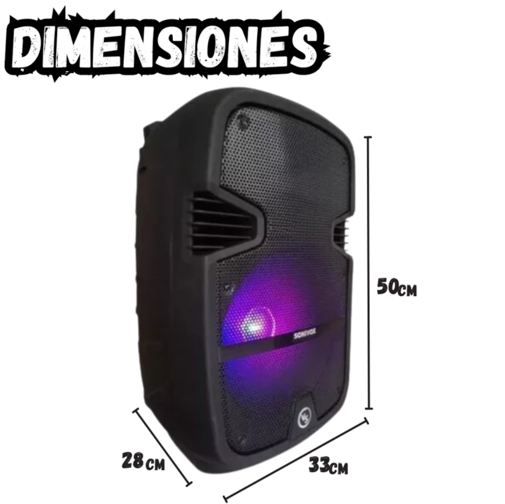 Parlante Sonivox Vs-s2285 Recargable 12 Pulgadas Tripode+mic