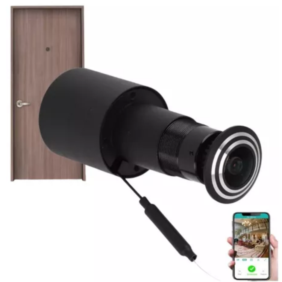 Camara Para Puerta Ojo De Pez App Tuya Ip Wifi Inalambrica