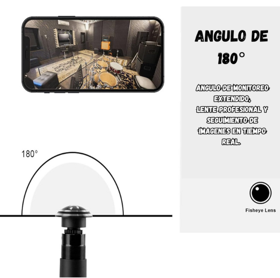 Camara Para Puerta Ojo De Pez App Tuya Ip Wifi Inalambrica