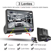 Cámara Para Carro Dvr 3 Lentes 1080p Full Hd Dash Cam 3 En 1