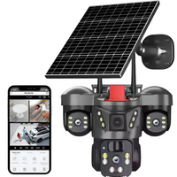Cámara De Seguridad Wifi 3 Lentes Ptz Con Panel Solar Ql21