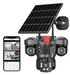 Cámara De Seguridad Wifi 3 Lentes Ptz Con Panel Solar Ql21