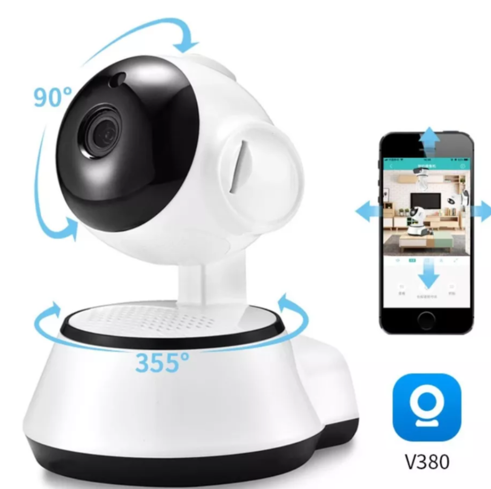 Cámara De Seguridad Wifi Inteligente 720p Robótica V380 Q6