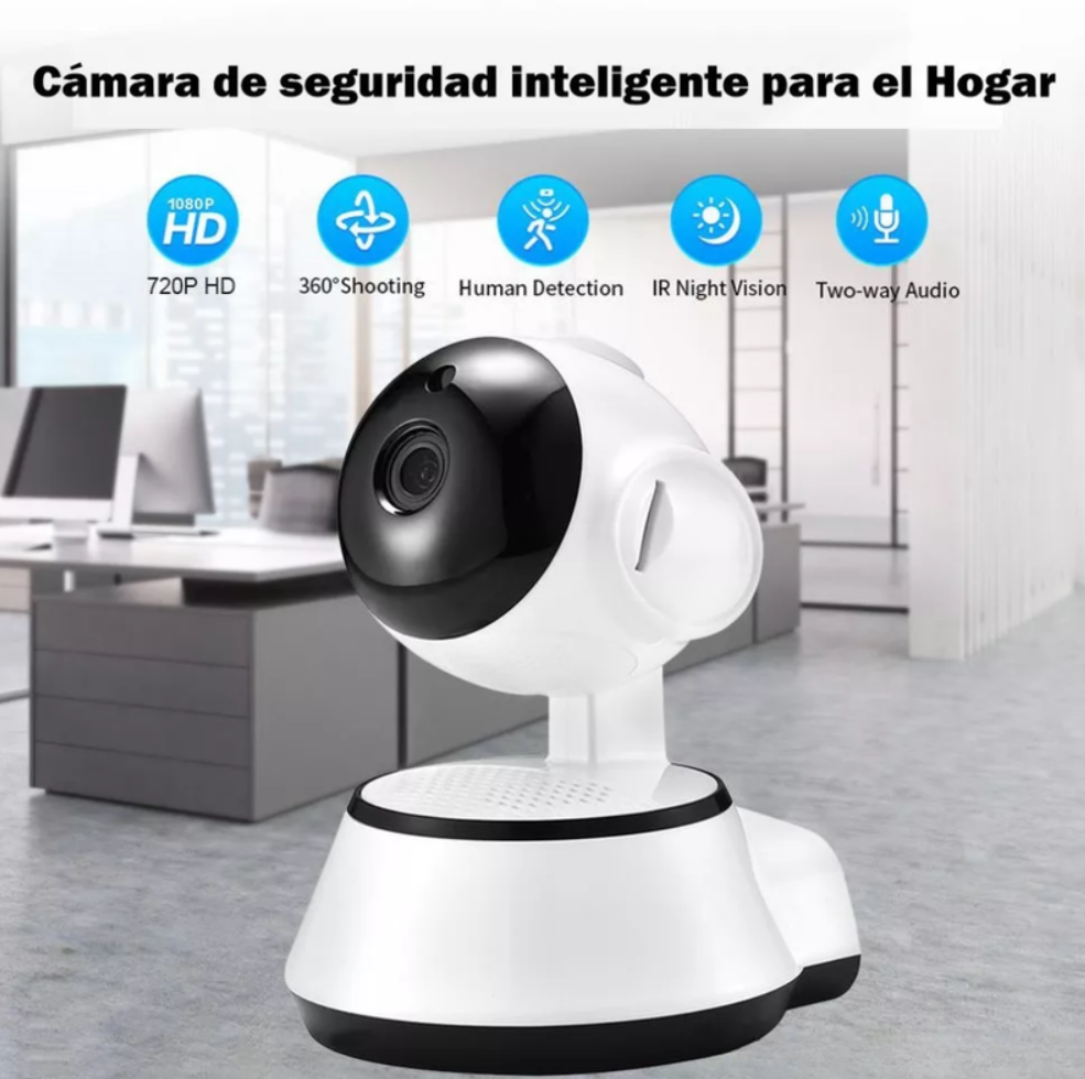 Cámara De Seguridad Wifi Inteligente 720p Robótica V380 Q6
