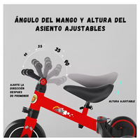 Bicicleta De Equilibrio Infantil 3 En 1 Con Pedales