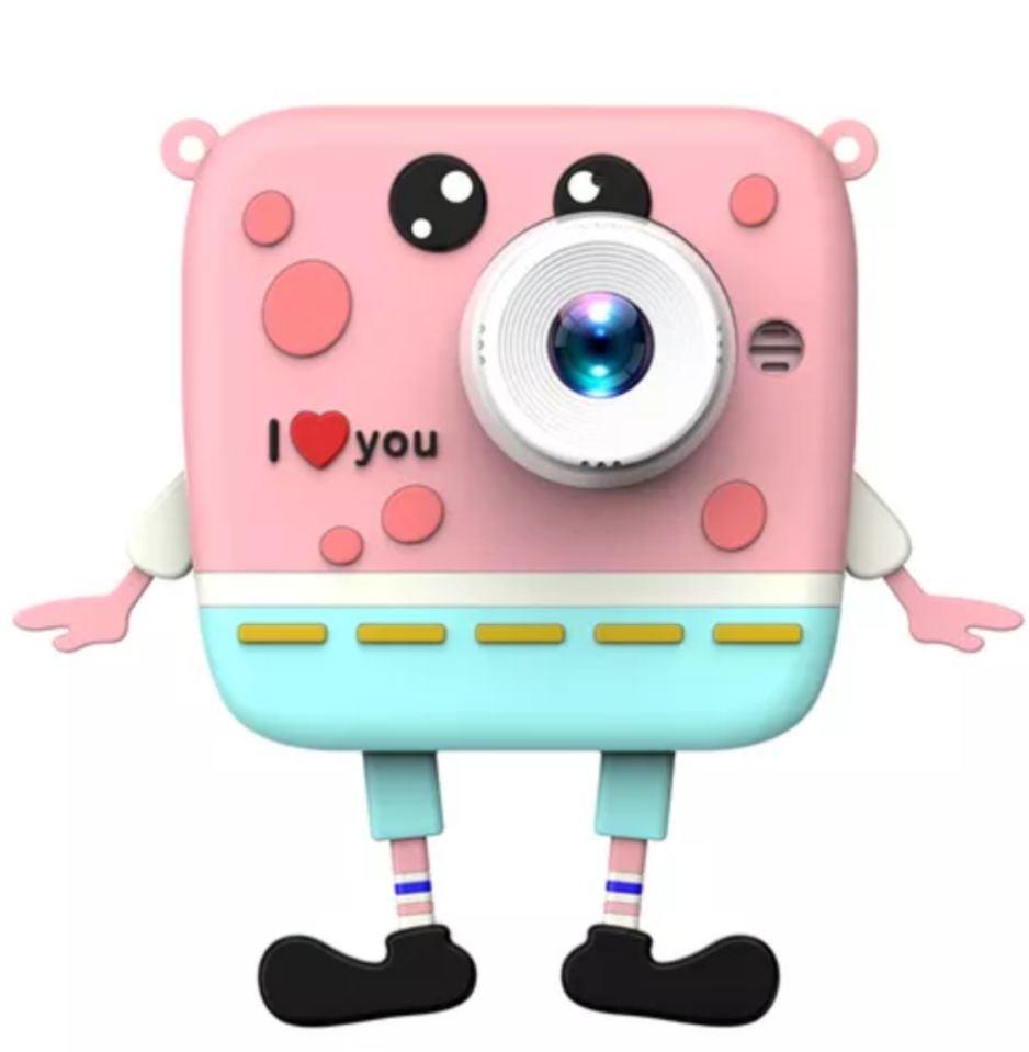 Camara Digital Para Niños Diseño Bob Esponja Amarillo Y Rosa