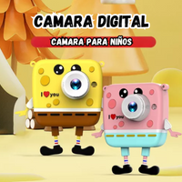 Camara Digital Para Niños Diseño Bob Esponja Amarillo Y Rosa
