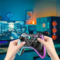 Control Inalambrico Gamepad Transparente Rgb Joystick Bsp-s3