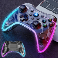Control Inalambrico Gamepad Transparente Rgb Joystick Bsp-s3