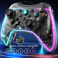Control Inalambrico Gamepad Transparente Rgb Joystick Bsp-s3