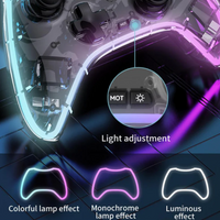 Control Inalambrico Gamepad Transparente Rgb Joystick Bsp-s3