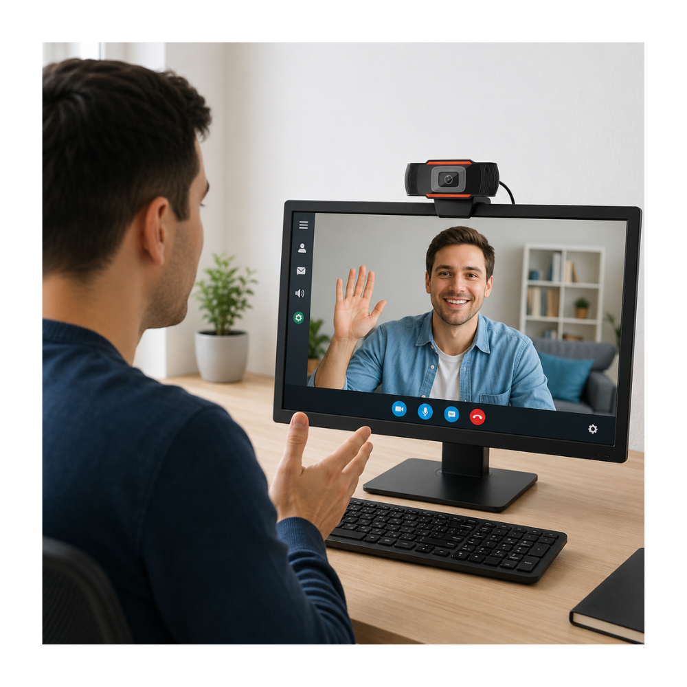Camara Web Para PC HD 720P Con Microfono y Cancelacion De Ruido