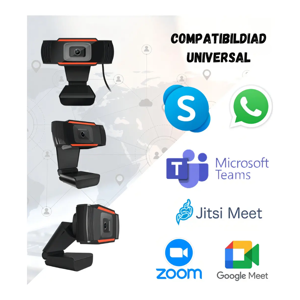 Camara Web Para PC HD 720P Con Microfono y Cancelacion De Ruido