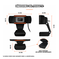 Camara Web Para PC HD 720P Con Microfono y Cancelacion De Ruido