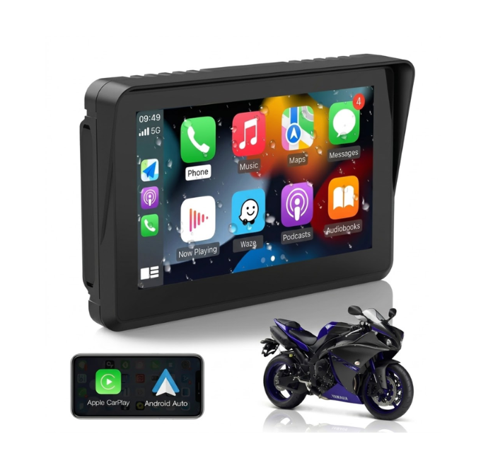 Carplay Moto 2 Camaras Dash Cam Pantalla Gps Hd Generico
