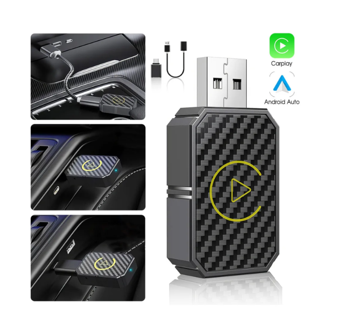 Mini Adaptador Apple Carplay Y Android Auto Inalámbrico 2en1