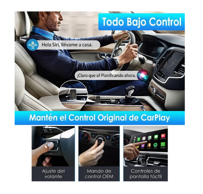 Mini Adaptador Apple Carplay Y Android Auto Inalámbrico 2en1