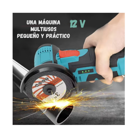 Mini pulidora angular inalambrica 12V alta potencia doble bateria