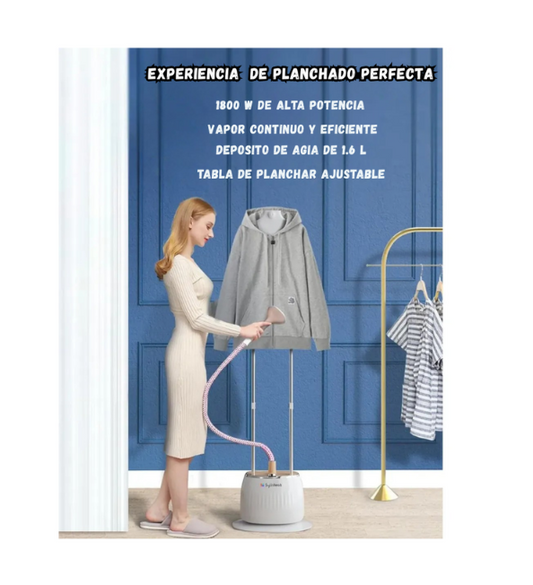 Plancha ropa a vapor vertical profesional Practico 1800W