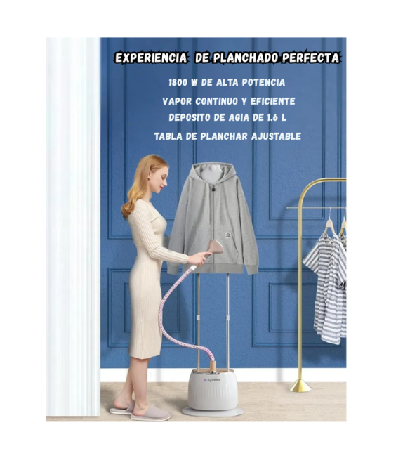 Plancha ropa a vapor vertical profesional Practico 1800W