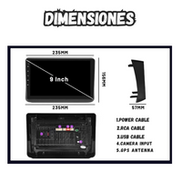 Pantalla CarPlay Android Auto 10'' Kit GPS  y Cámara Reversa HD