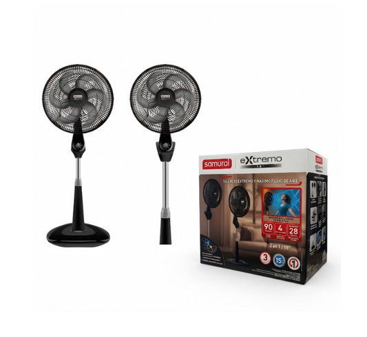 Ventilador Samurai Comfort Maxx 18 Pulgadas 2 En 1 Pedestal Pared