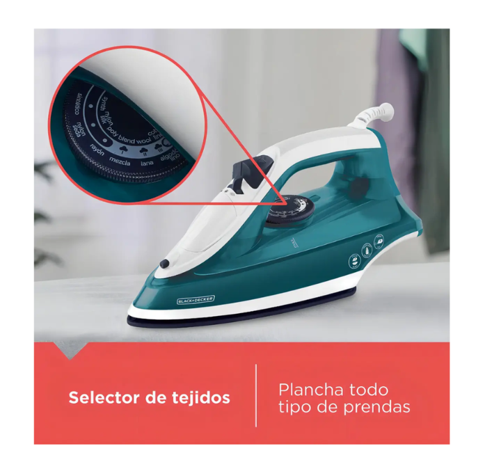 Plancha Black+Decker Vapor Trueglide Irbd365 1200w Potente