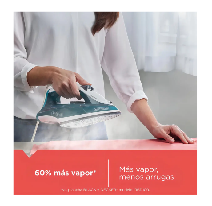 Plancha Black+Decker Vapor Trueglide Irbd365 1200w Potente