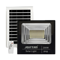 Reflector Solar Led Jortan 200w Ip66 Exterior Con Panel
