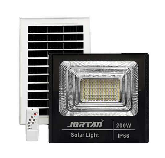 Reflector Solar Led Jortan 200w Ip66 Exterior Con Panel