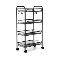 Carrito Organizador Multiusos 4 Niveles Con Ruedas Cocina Baño