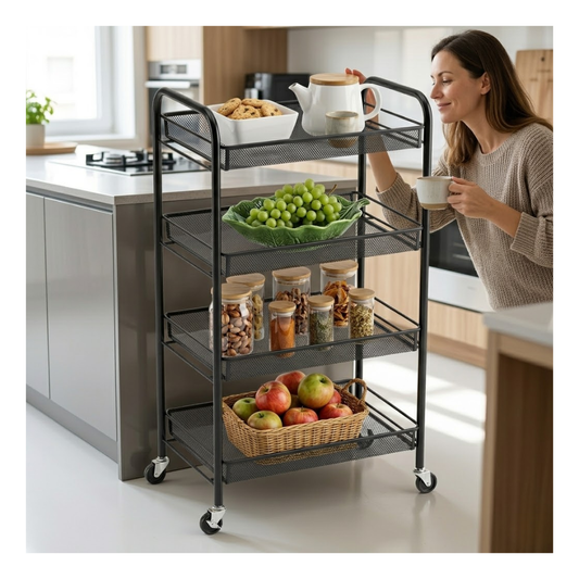 Carrito Organizador Multiusos 4 Niveles Con Ruedas Cocina Baño