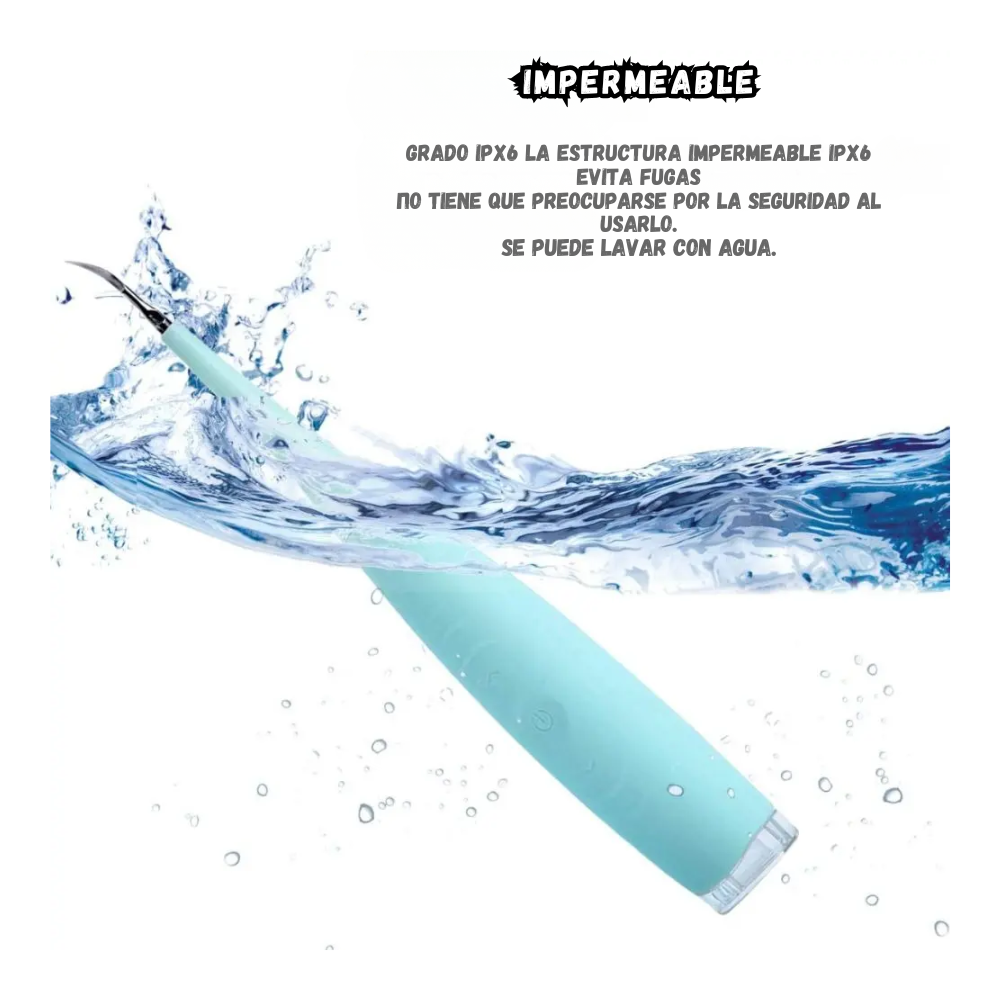 Cepillo Limpiador y Removedor Sarro Dental Ultrasónico Recargable