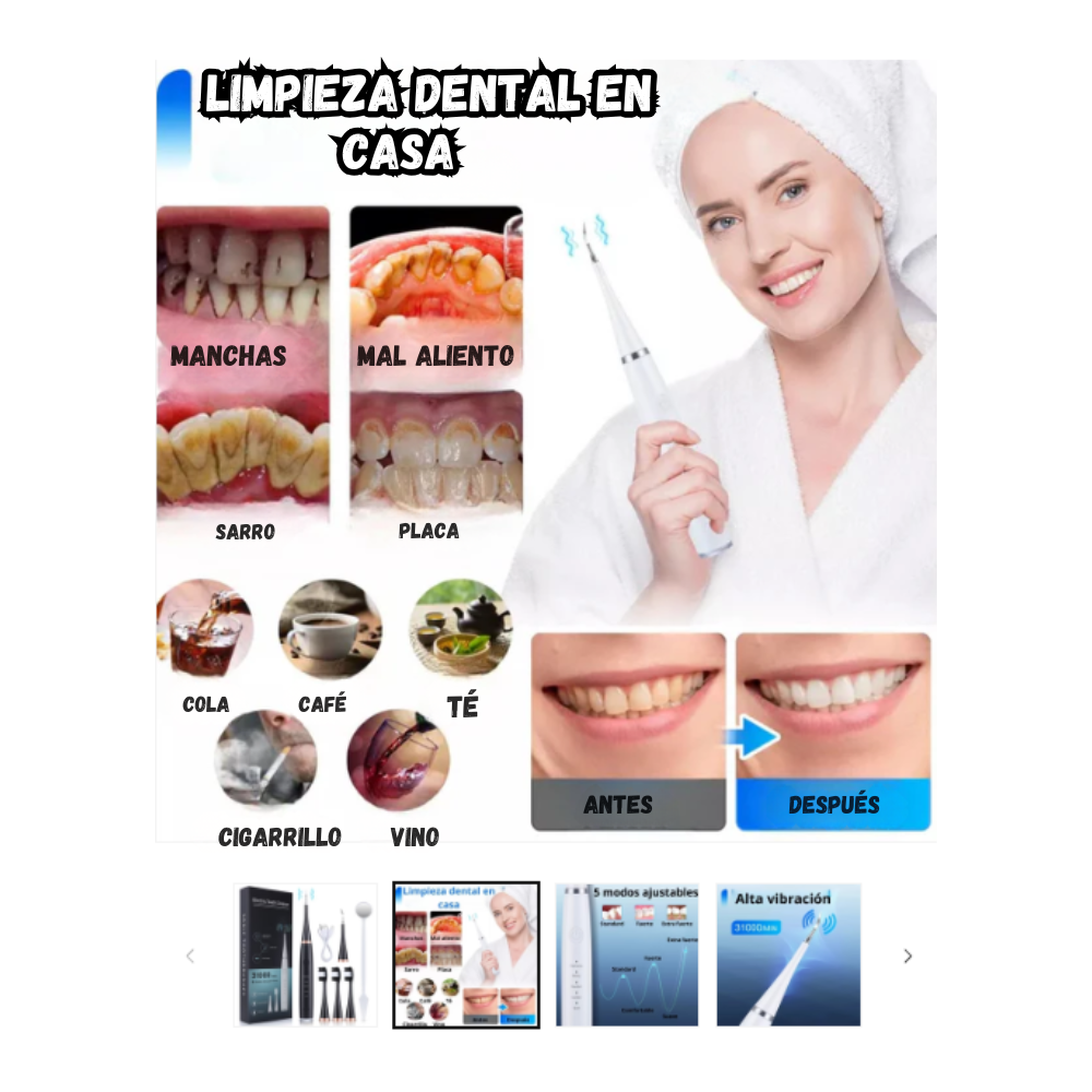 Cepillo de dientes electrico ultrasonico recargable 31000 RPM