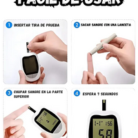 Kit De Glucometro Digital Con 50 Tiras y 50 Lancetas Portatil