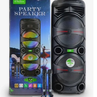 Parlante Bluetooth Dipaoer Dp-2137 Torre 2x12 Con Micrófonos
