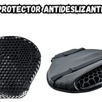 Cojin Tipo Canal De Silicona Con Protector Antideslizante Para Moto