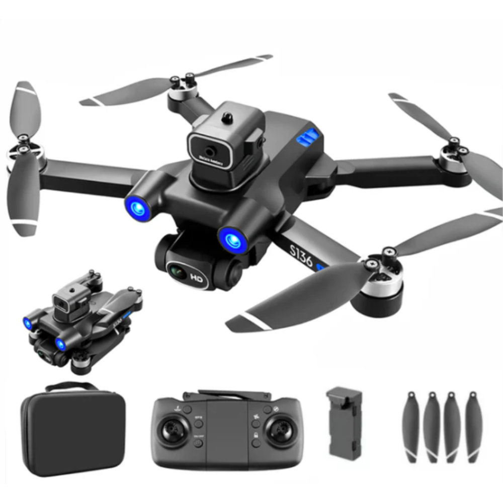 DRONE PROFESIONAL GPS MOTOR BRUSHLESS CAMARA DUAL 720P WIFI 5G SENSOR DE EVITACIÓN DE OBSTÁCULOS S136 MINI
