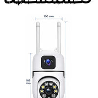 Camara De Seguridad Ip Doble Lente Impermeable Wifi V380