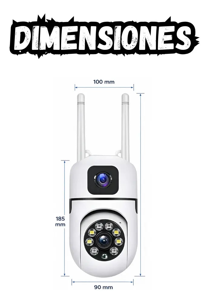 Camara De Seguridad Ip Doble Lente Impermeable Wifi V380