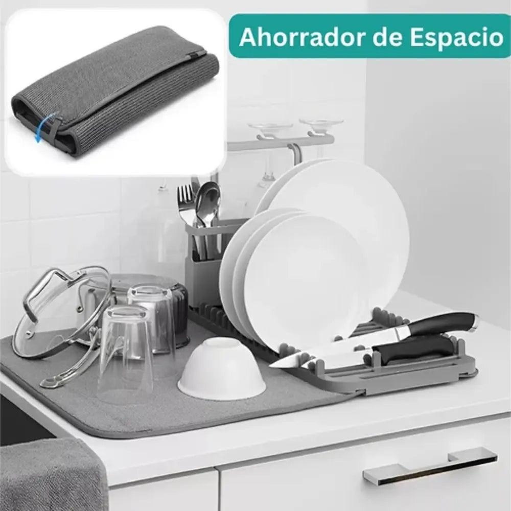 Tapete Escurridor De Loza Absorbente Organizador De Platos