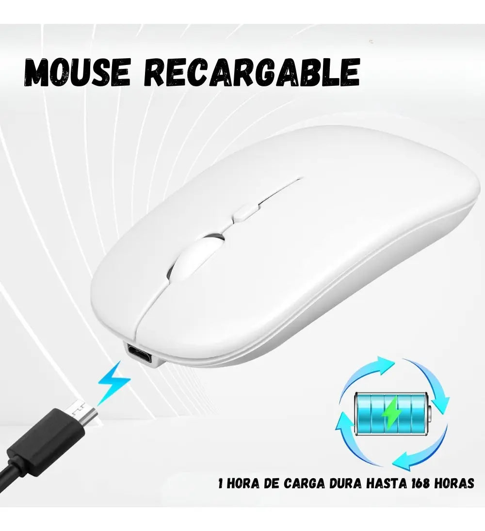 Combo Teclado Y Mouse Inalámbrico Bluetooth An-030 Colores