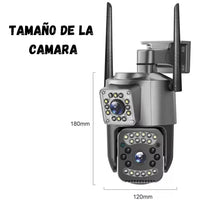 Cámara Ip Exterior Doble Lente Wifi Vision Nocturna 360 V380