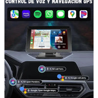Carplay Tactil Carro Moto 7 Fullhd Bluetooth Camara Reversa Negro
