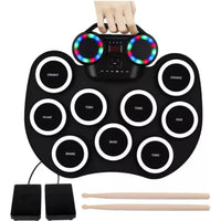 Batería Electrónica Musical Bluetooth Recargable Con Pedales