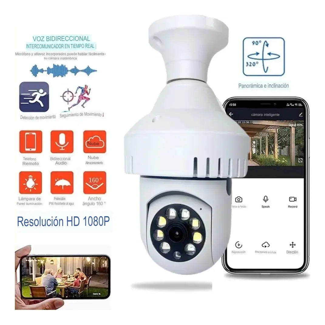 Camara De Seguridad Wifi Sensor De Humo Appv380 Vision Noctu
